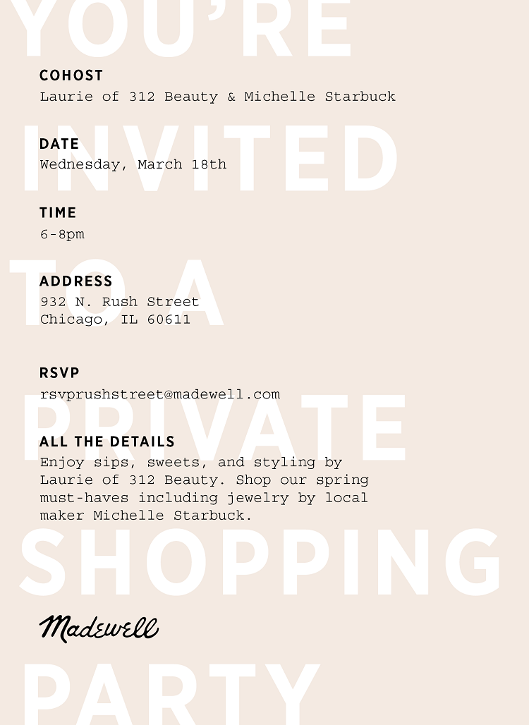 312 Beauty Madewell Chicago